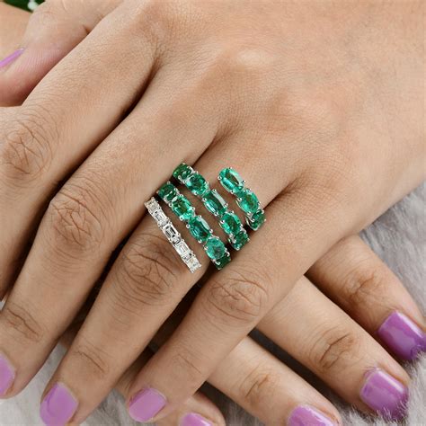 Customizable Natural Oval Gemstone Spiral Ring Emerald Cut Diamond 18