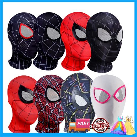 Superhero Spider Man Masks Into Spider Verse Miles Morales Mask Cosplay