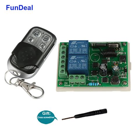 433 Mhz Universal Wireless RF Remote Control Switch AC 110V 220V 2 CH