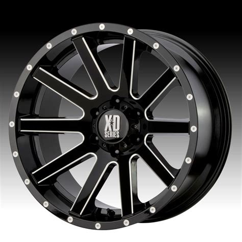 Kmc Xd Series Xd Heist Gloss Black Milled Custom Wheels Rims Xd