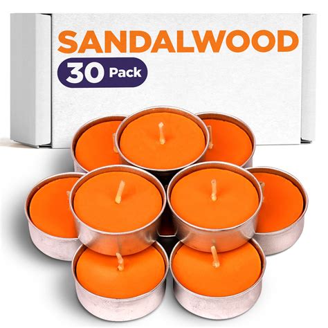 Sandalwood Scented Tealight Candles 30 Pack