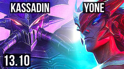 KASSADIN Vs YONE MID 2 5M Mastery 1500 Games Godlike KR Master