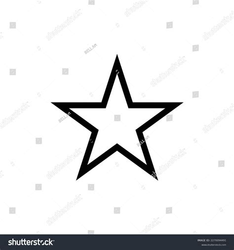 White Star Outline Style Vector Icon Stock Vector (Royalty Free ...