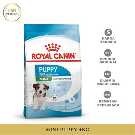 Jual Royal Canin Mini Puppy 4kg Makanan Anjing Dog Food Shopee