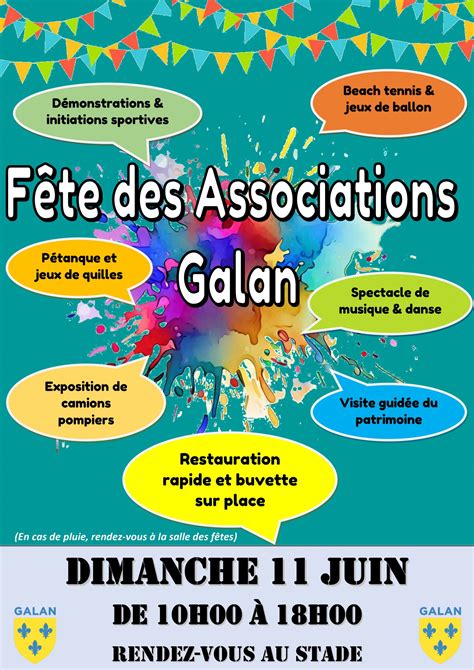 Affiche Fête Des Associations 2023 Mairie De Galan