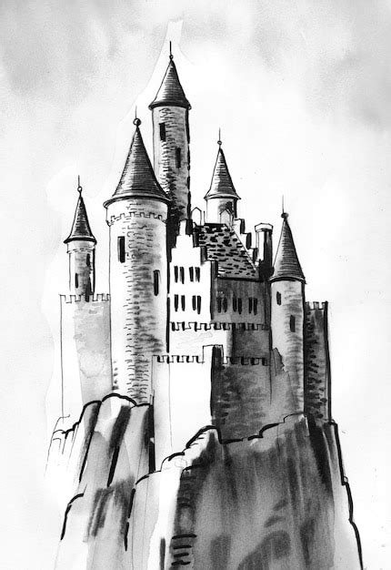 Medieval Castles In Europe Drawings