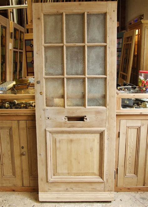 Antique Pine Victorian Front Door Stained Glass Doors Company