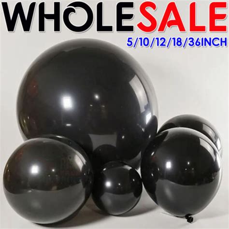 100 X Latex Black PLAIN BALOON BALLONS Helium BALLOONS Quality Party