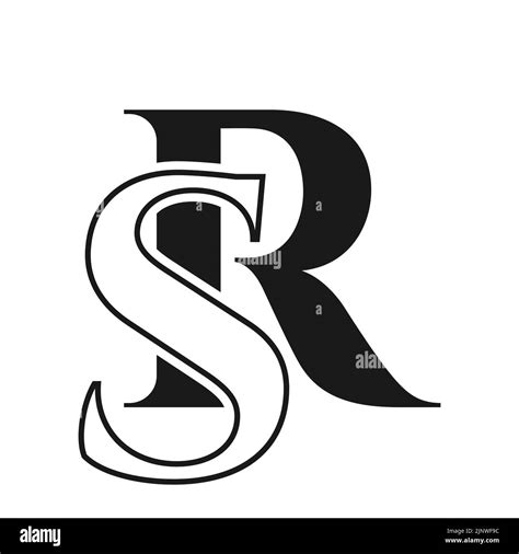 Initial Letter Sr Rs Logo Design Template Monogram Letter Sr Luxury