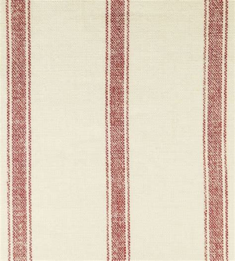 Angus Stripe Fabric By Ian Mankin In Red Jane Clayton