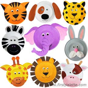 Paper Plate Zoo Animal Faces - Truly Hand Picked