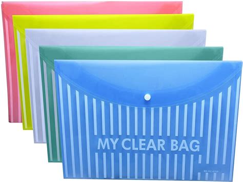 GreatDio A4 Document File Clear Bag Transparent Envelope Holder