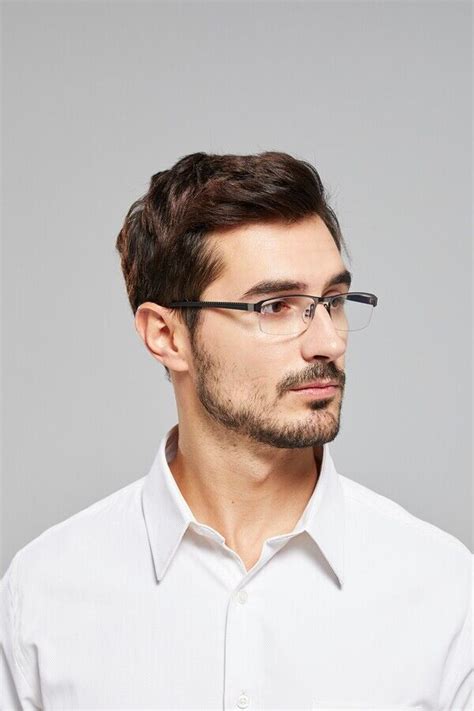 Mens Transition Photochromic Reading Glasses Metal Half Frame Sunglasses 0~4 0 Ebay