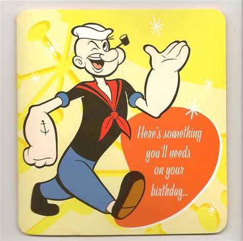 Popeye Birthday Card 1 Front Cover To A Talking Popeye Bir Flickr