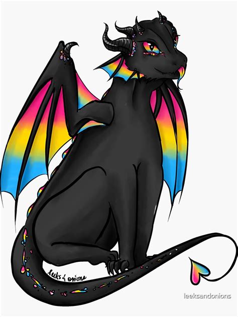 Black Bellied Pansexuality Pride Dragon Sticker For Sale By