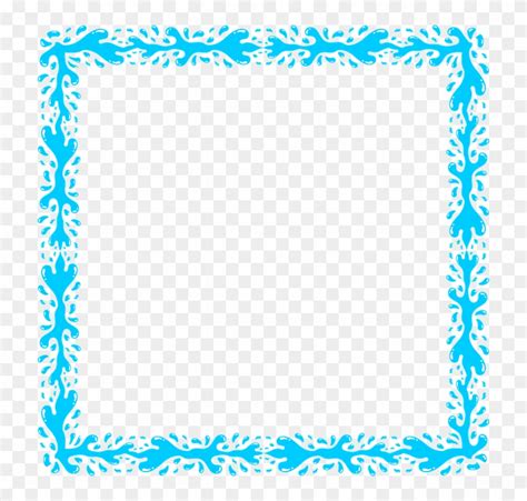 Aqua Border Frame Png Transparent Image Transparent Water Frames Png