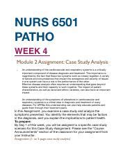 PATHO Week 4 Pdf NURS 6501 PATHO WEEK 4 Module 2 Assignment Case