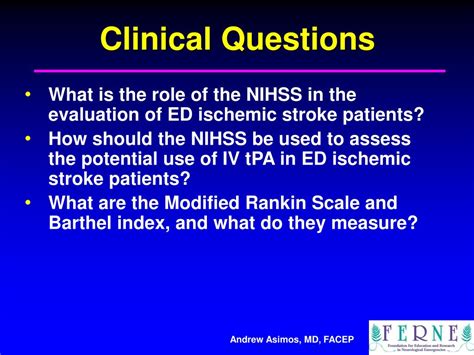 Ppt Stroke Patient And Stroke Therapies Assessment Ed Nihss And Stroke