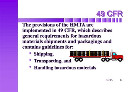 PPT The Hazardous Materials Transportation Act HMTA PowerPoint