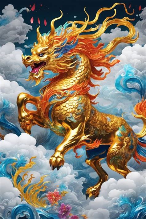 Pin by Tan KK on 麒麟 Mythical beasts Qilin Chinese dragon art Dragon