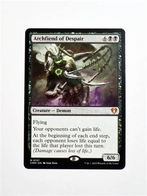 Archfiend Of Despair CMM Regular 0137 Holo From Commander Masters CMM