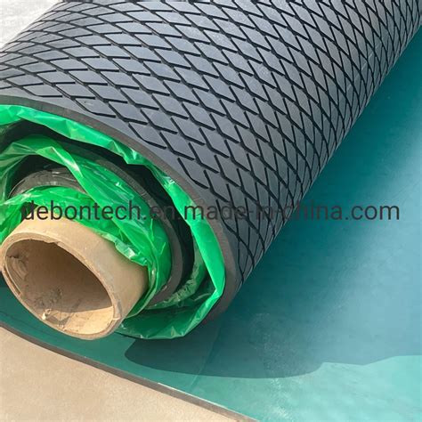 Belt Conveyor Drive Pulley Roller Rubber Diamond Lagging Conveyor