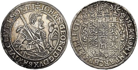 Johann Georg I 1615 1656 Reichstaler 1635 Dresden 28 68 G Dav