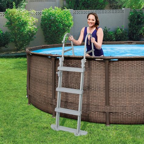 Piscine Amovible Tubulaire Ronde En Rotin Bestway Steel Pro Max Avec