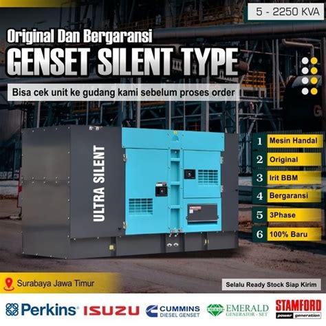 Jual Harga Mesin Genset Silent 60 Kva 80 Kva 100 Kva Perkins Cummins