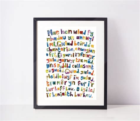 Print Mae Hen Wlad Fy Nhadau A3 A4 A5 Welsh Etsy