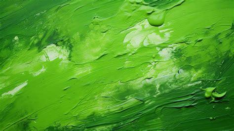 Vibrant Green Paint Creates A Chaotic Abstract Texture Background