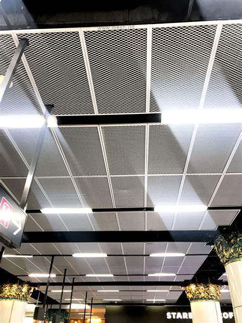 Expanded Metal Mesh In Metro Station Ceiling False Ceiling Design