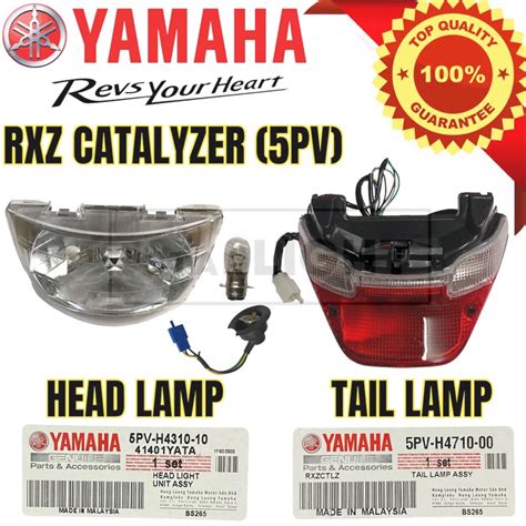 YAMAHA RXZ CATALYZER 5PV HEAD LAMP TAIL LAMP ASSY SIGNAL UNIT ASSY