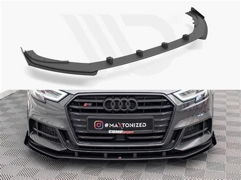 Street PRO Front Splitter V 1 Flaps Audi S3 A3 S Line Sportback 8V