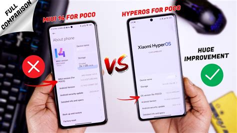 Hyperos For Poco Vs Miui For Poco Side By Side Comparison Huge Hot