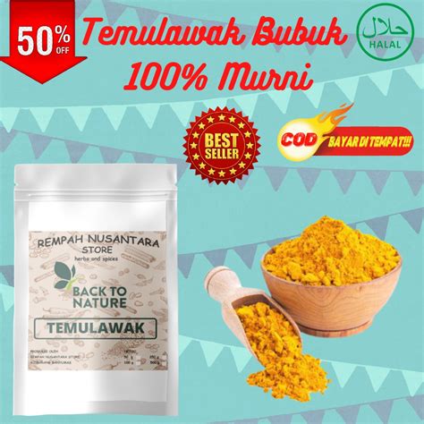 Jual Temulawak Bubuk Asli Tanpa Campuran Gram Shopee Indonesia