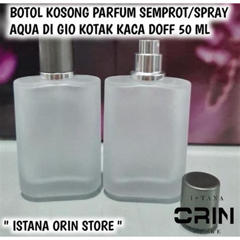 Jual Botol Kosong Parfum Semprot Spray Aqua Di Gio Kotak Kaca Doff