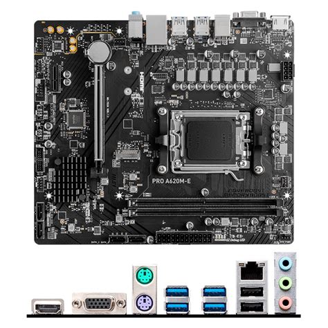 Motherboard Msi Pro A620m E Chipset Amd A620 Socket Am5 Hdmi Vga Matx