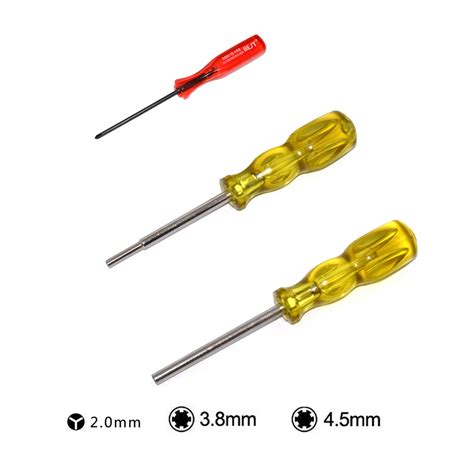 1set 3.8mm 4.5mm 2mm Y Screwdriver Bit Screw Driver GameBit with Handle ...