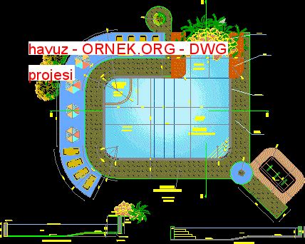 Proje Sitesi Havuz Autocad Projesi