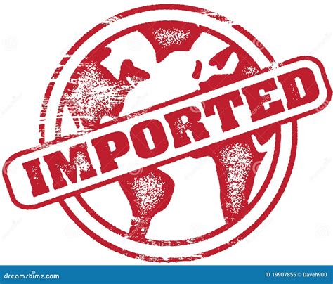 Imported Stamp Stock Vector Image Of Globe Rubber Shipping 19907855