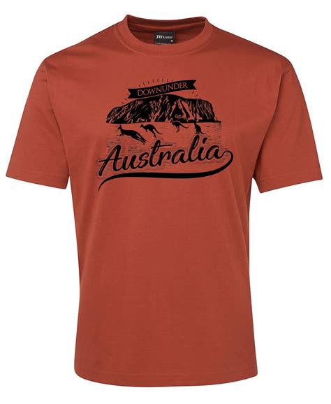 Australia Downunder Uluru Adults T Shirt Various Colours Aussie Souvenir T Shirts