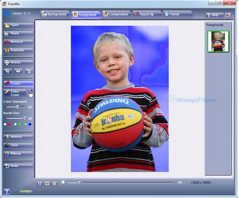 FotoMix screenshot and download at SnapFiles.com
