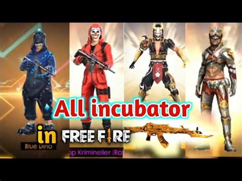 Free Fire All Incubator Bundles Season 1 All Incubator Bundles In