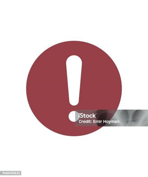 Exclamation Point Symbol Attention Mark Vector Illustration Danger Icon Design Stock