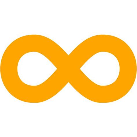 Orange Infinity Icon Free Orange Infinity Icons