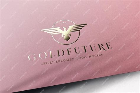 Premium Psd Gold Foil Embossed Logo Mockup