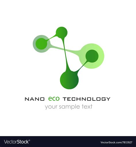 Nano Logo Nanotechnology Template Design Of Vector Image