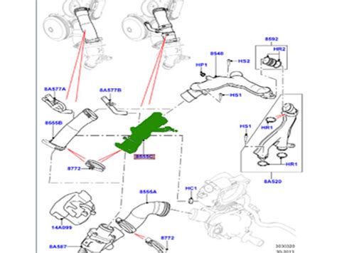 Genuine Land Rover Thermostat Tube To Engine Range Rover Lr4 Sport 13