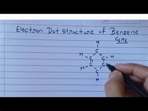 Electron Dot Structure Of Benzene C6H6 Electron Dotstructure YouTube